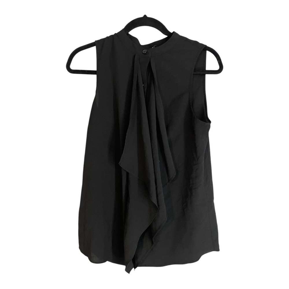 Banana Republic Black Sleeveless  Button Down Top Short Sleeve - Picture 5 of 6